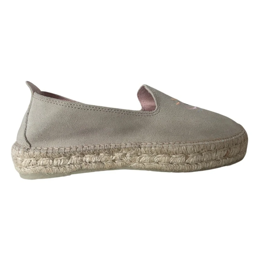 RARE Manebi Suede Espadrilles Evil Eye Design - Pristine condition SZ: 41  US 11
